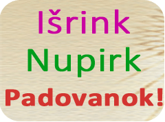 isrink nupirk padovanok